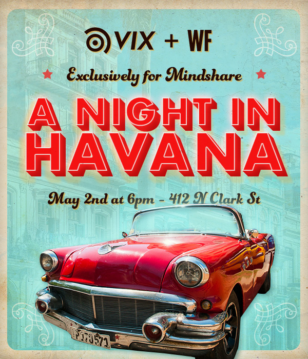 Womensforum invite graphic for their Night in Havana event.